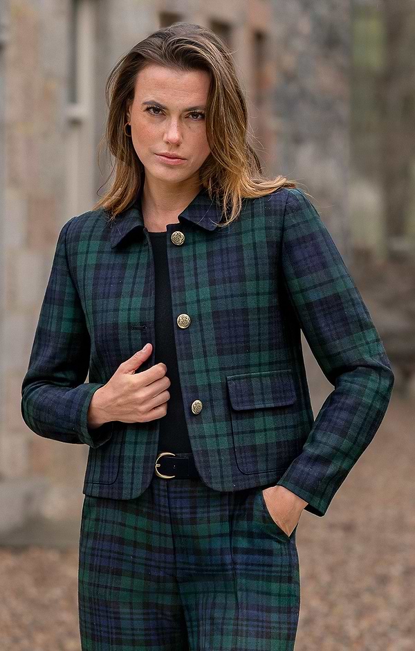 Ladies Pure New Wool Plaid Dunkeld Jacket