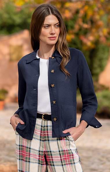 Ladies Linen Blend Jacket