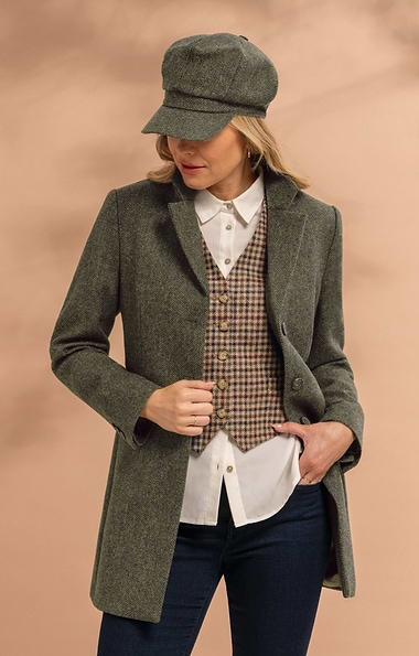 Ladies Tweed Dress Waistcoat