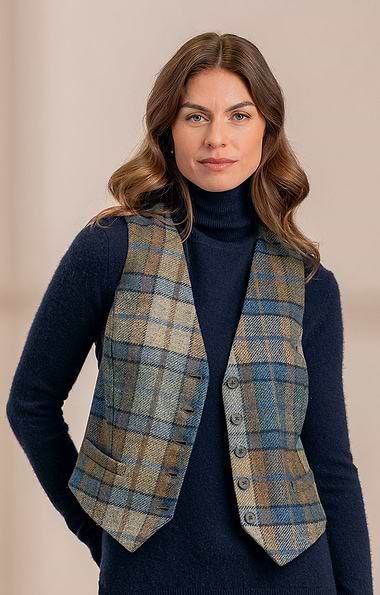 Ladies Tweed Dress Waistcoat