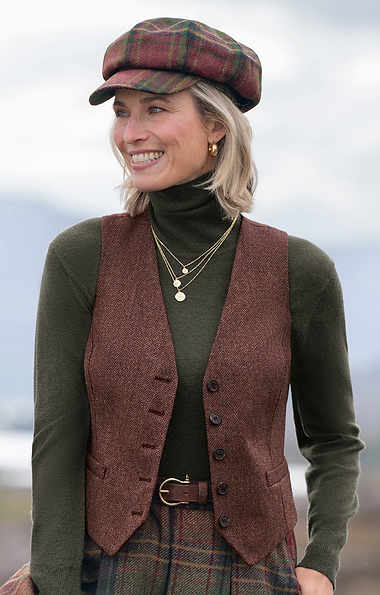 Ladies Tweed Dress Waistcoat