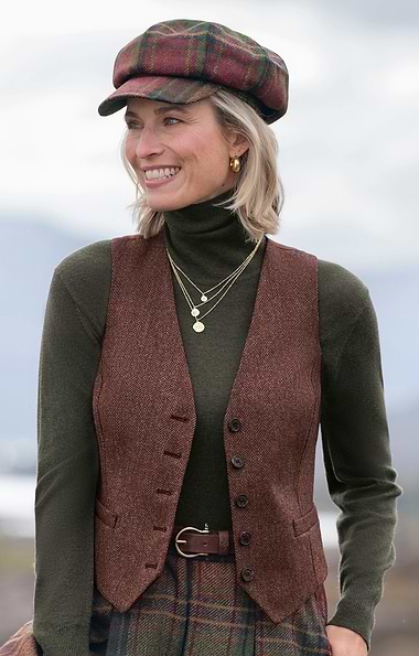 Ladies Tweed Dress Waistcoat