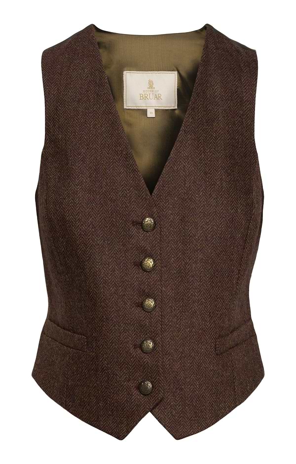 Ladies Tweed Dress Waistcoat