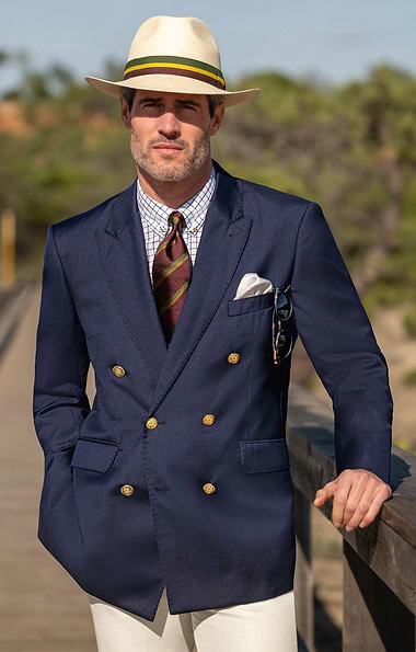 Men's Double Breasted Merino Blazer