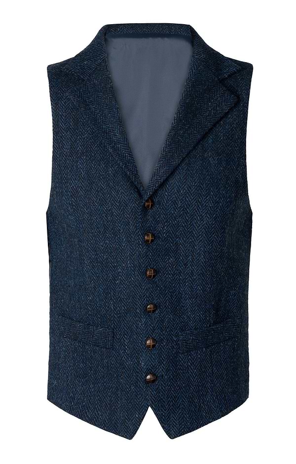Men's Single Breasted Harris Tweed® Waistcoat
