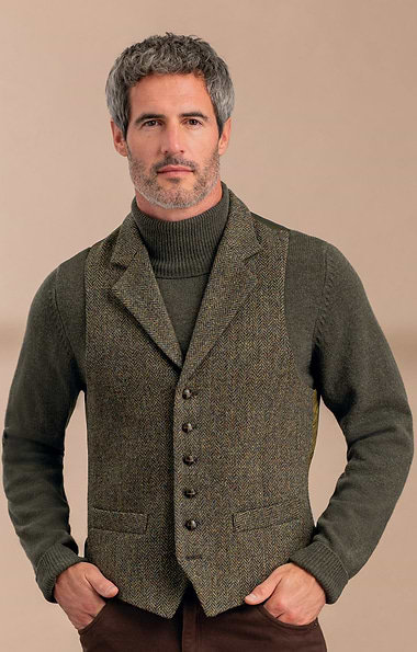 Men's Single Breasted Harris Tweed® Waistcoat