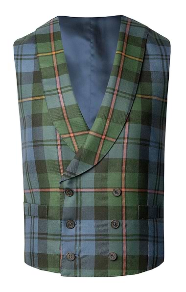 Men's Double Breasted Tartan Waistcoat