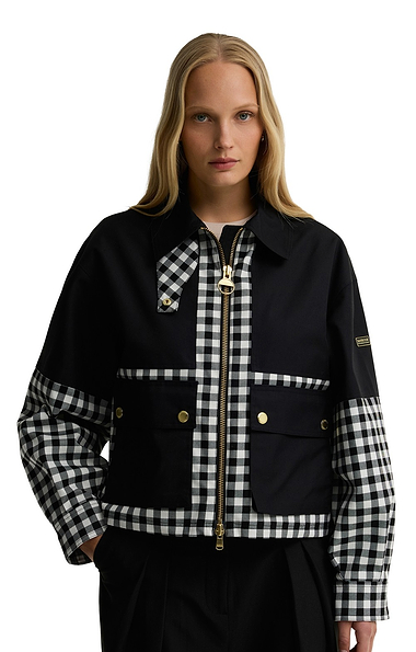Ladies Barbour International Gabriette Check Jacket