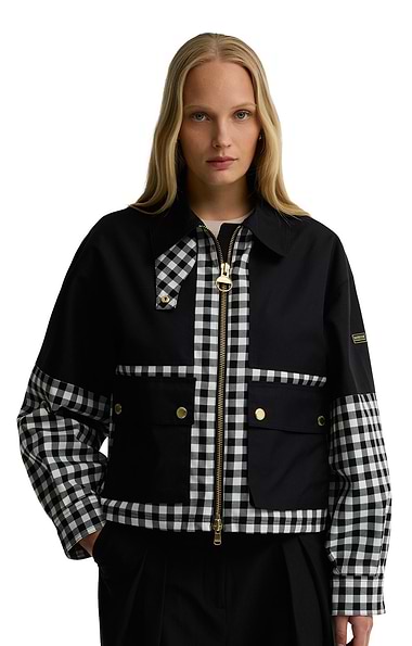 Ladies Barbour International Gabriette Check Jacket