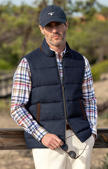 Men's Linen Gilet