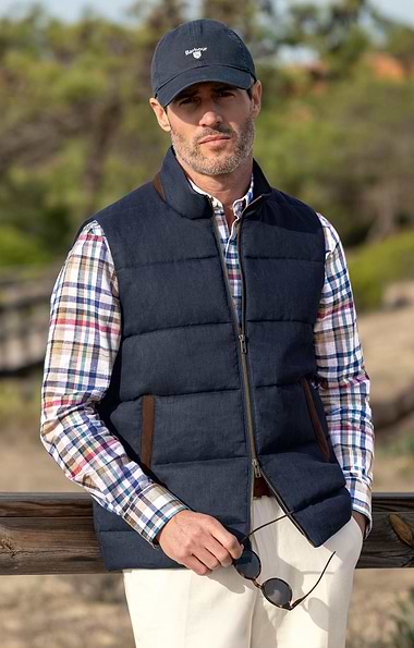 Men's Linen Gilet