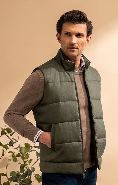 Men's Linen Gilet