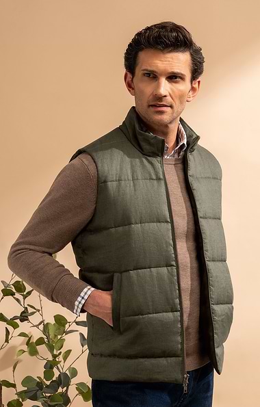Men's Linen Gilet