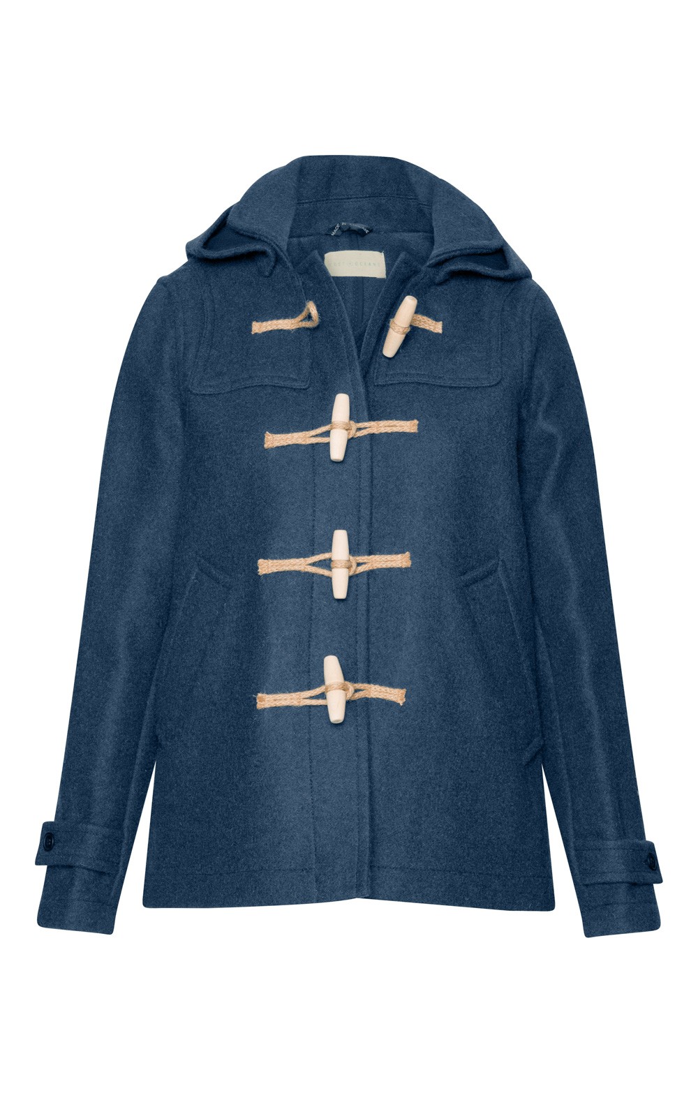 Ladies Short Duffle Coat, Blue - House of Bruar