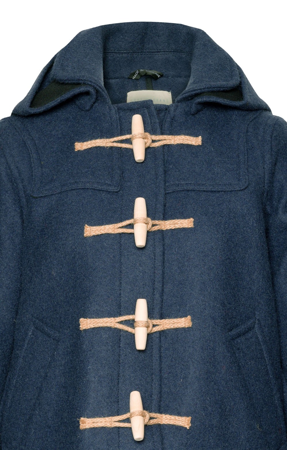 Ladies Short Duffle Coat, Blue - House of Bruar