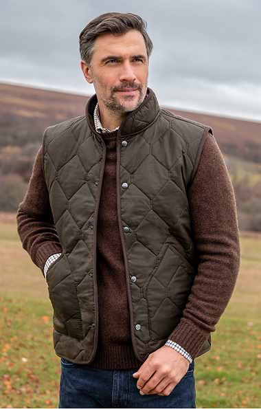 Men's Wax Quilted Gilet