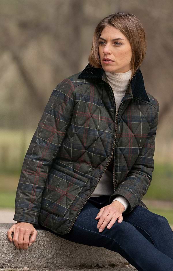 Ladies Islay Quilted Check Jacket