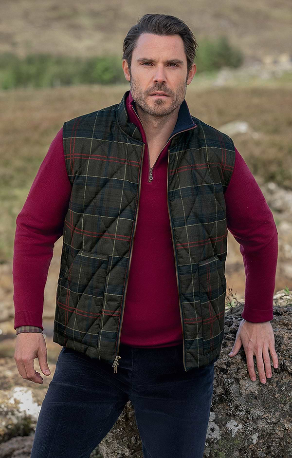 Men's Jura Quilt Check Waistcoat