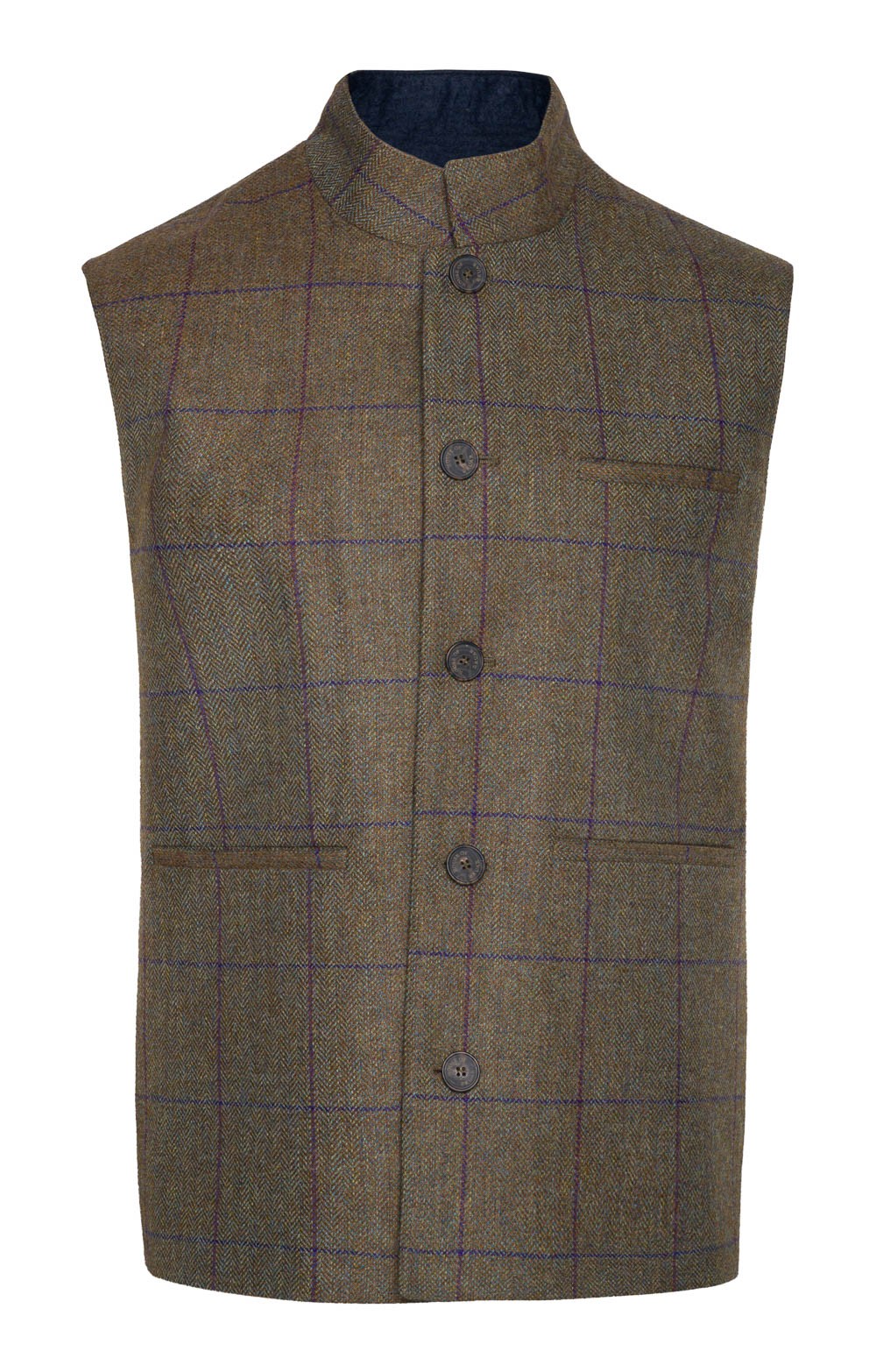 Men's Saxony Tweed Estate Gilet, Brown - House of Bruar