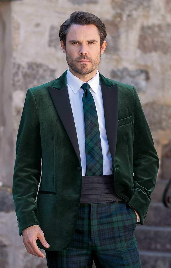 Men's Velvet Jacket with Satin Lapels
