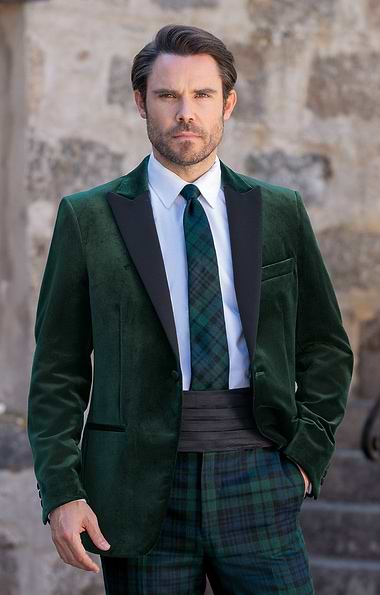 Men's Velvet Jacket with Satin Lapels