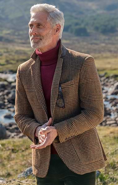 Men's Tailored Tweed Patch Pocket Jacket