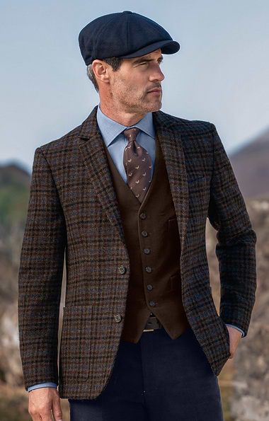 Men's Tailored Tweed Patch Pocket Jacket