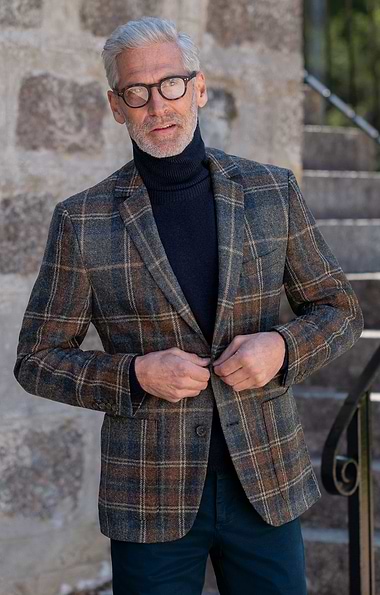 Men's Tailored Tweed Patch Pocket Jacket