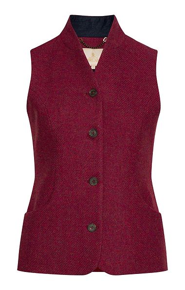 Ladies Tweed Scooped Waistcoat