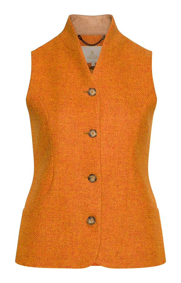 Ladies Tweed Scooped Waistcoat