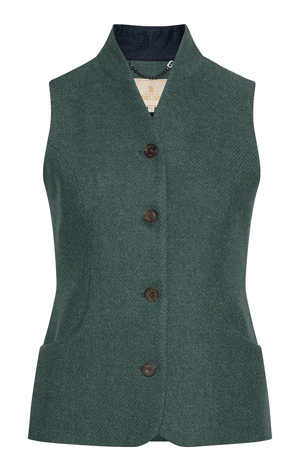 Ladies Tweed Scooped Waistcoat