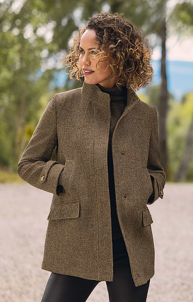 Ladies House of Bruar Tweed Vent Coat