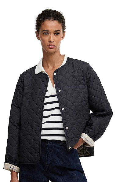 Ladies Barbour Cashel Collarless Quilted Jacket
