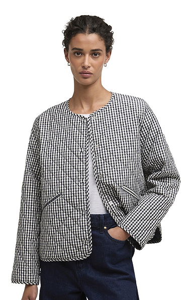 Ladies Barbour Cashel Check Quilted Jacket