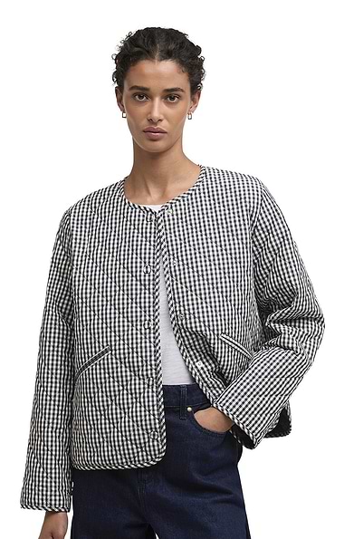 Ladies Barbour Cashel Check Quilted Jacket