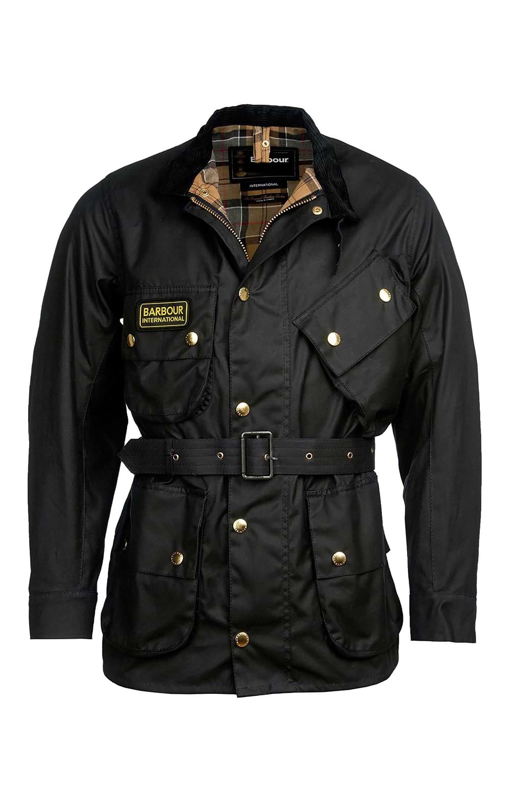 Black Motorcycle Barbour International Jacket Men Barbour