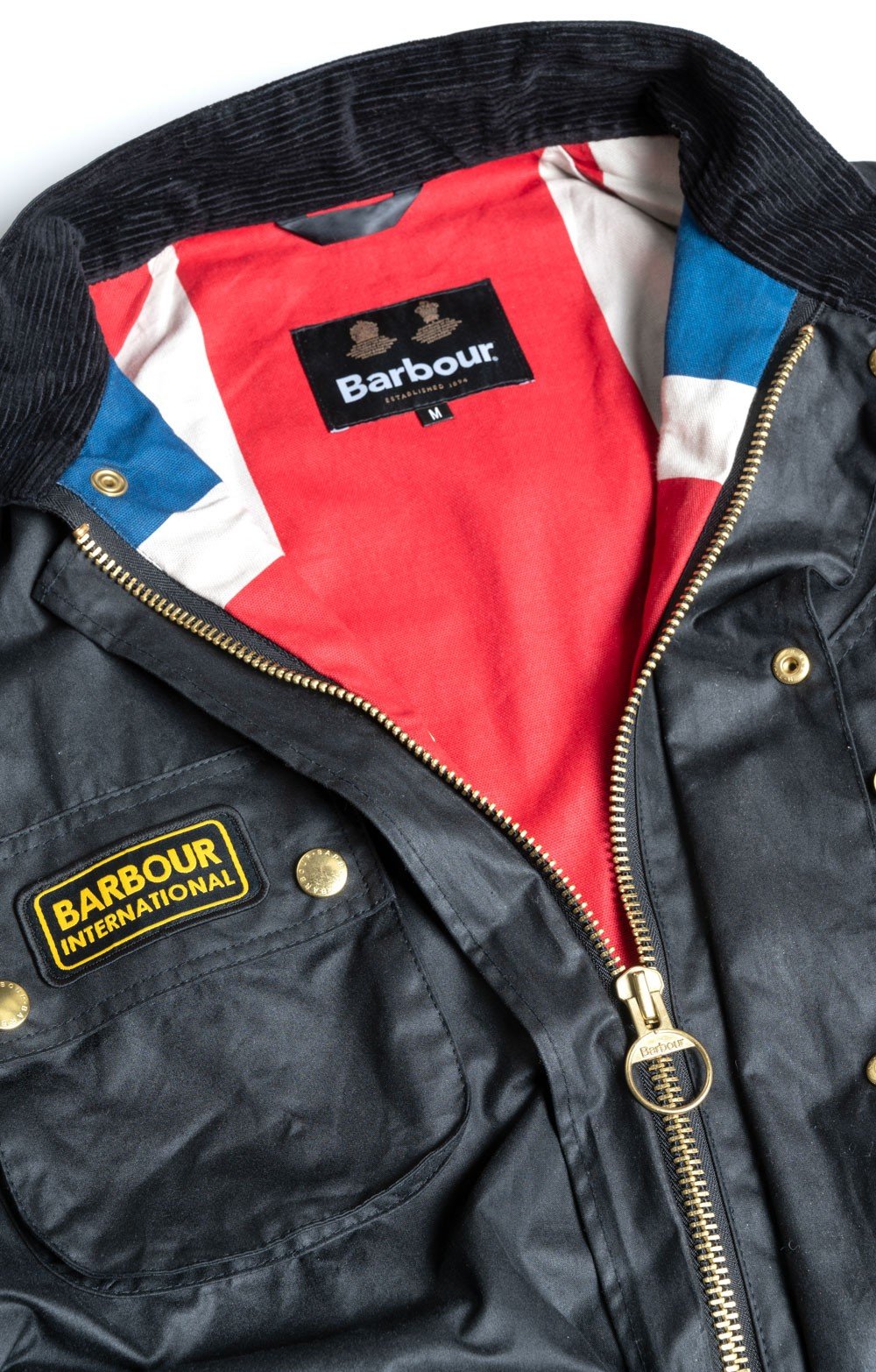 Men's Barbour International Union Jack Waxed Jacket | Men's