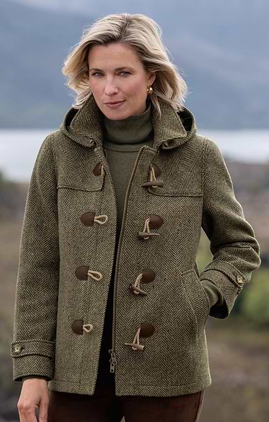 Ladies Tweed Duffle Coat