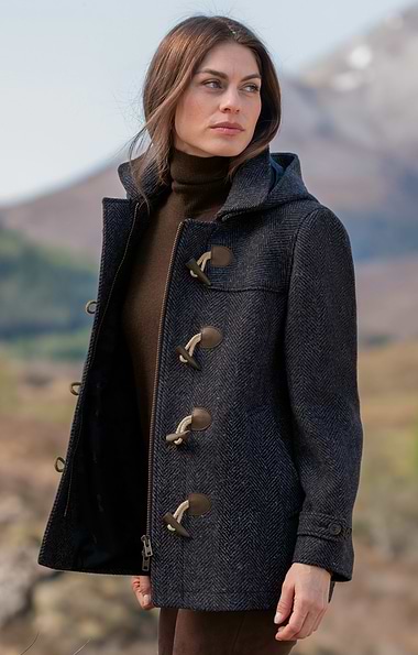 Ladies Tweed Duffle Coat