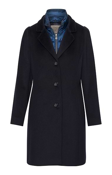 Ladies Cinzia Rocca Three Quarter Length Quilt Trim Coat