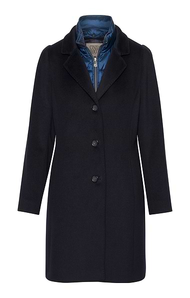 Ladies Cinzia Rocca Three Quarter Length Quilt Trim Coat