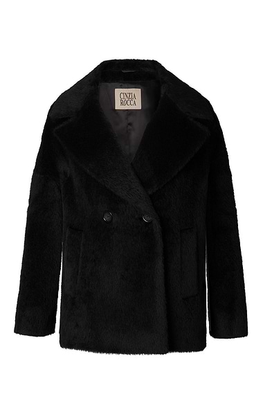 Ladies Cinzia Rocca Alpaca Double Breasted Short Coat