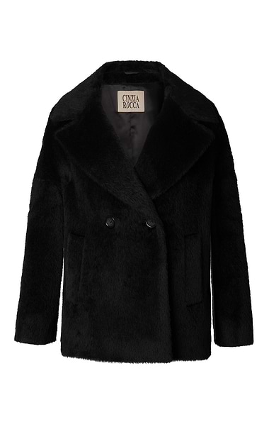 Ladies Cinzia Rocca Alpaca Double Breasted Short Coat
