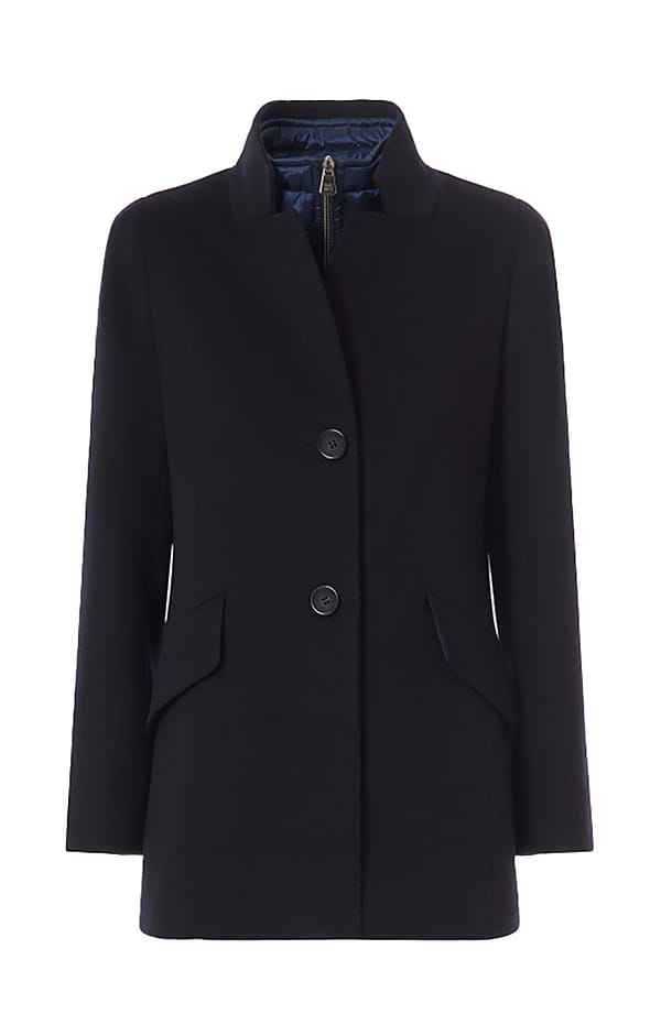 Ladies Cinzia Rocca Quilt Lined Wool Coat