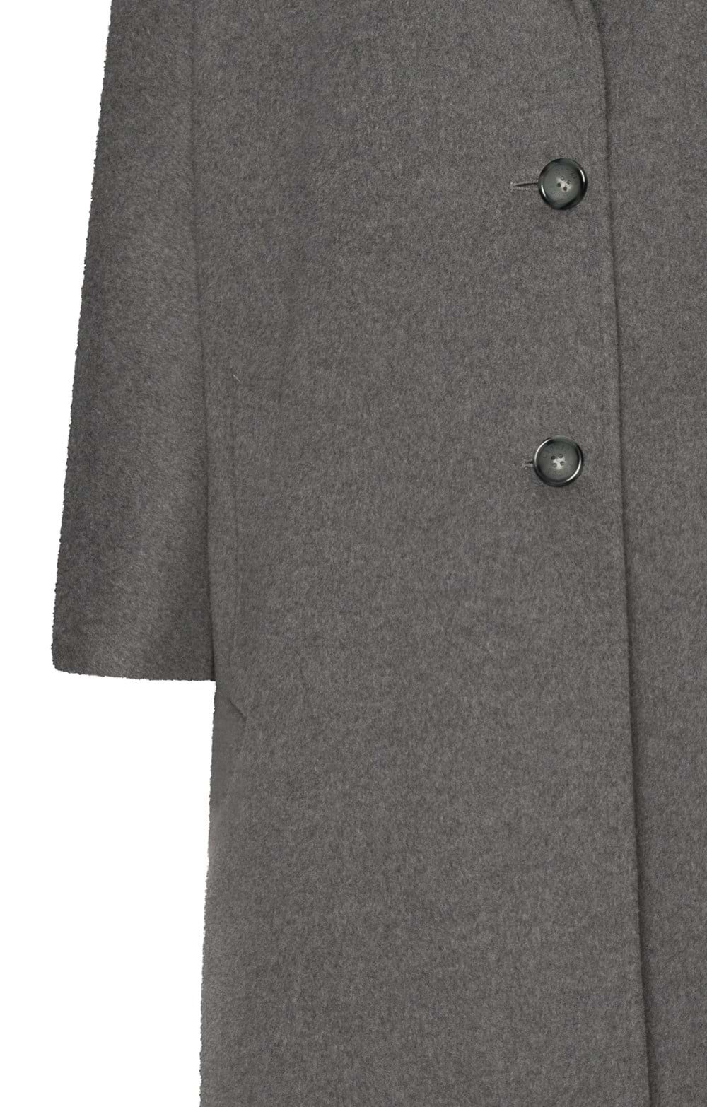 Ladies Cinzia Rocca Single Breasted Raglan Wool Coat, Grey - House
