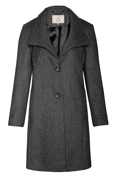knee length dresses for ladies Gray A-Line Fit and Flare Coat with Pockets from NikkaPlace main image 1