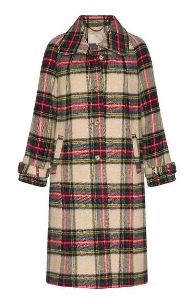 Ladies Tweed Longline Raglan Coat