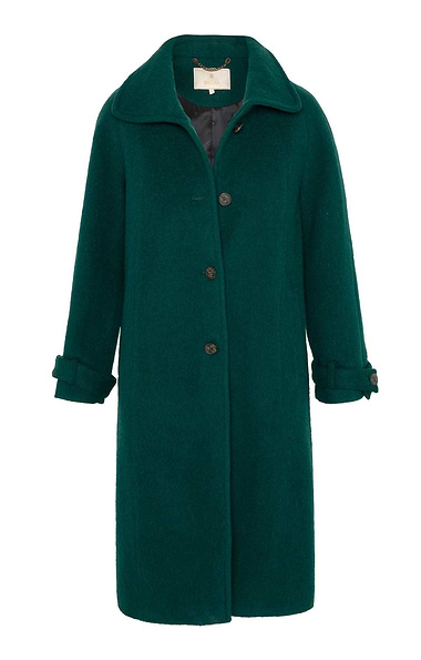 Ladies Tweed Longline Raglan Coat