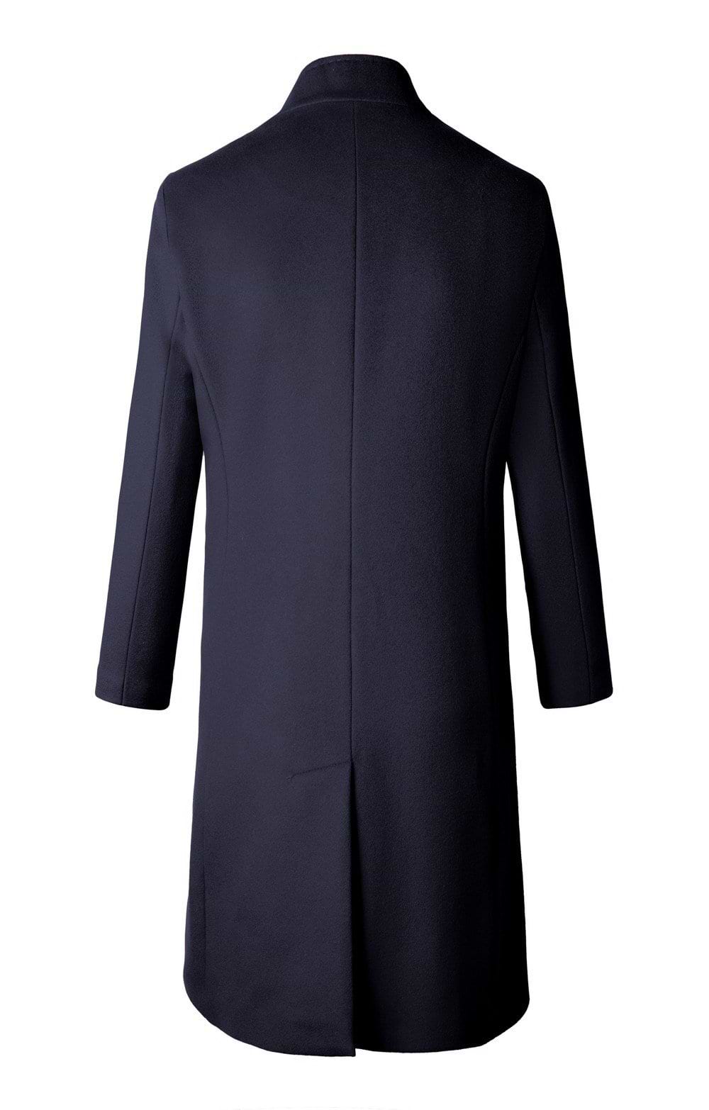 Ladies Wool Cashmere Notch Coat, Navy - House of Bruar