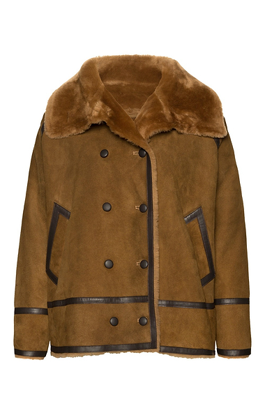 Ladies House of Bruar Sheepskin Double Breasted Coat